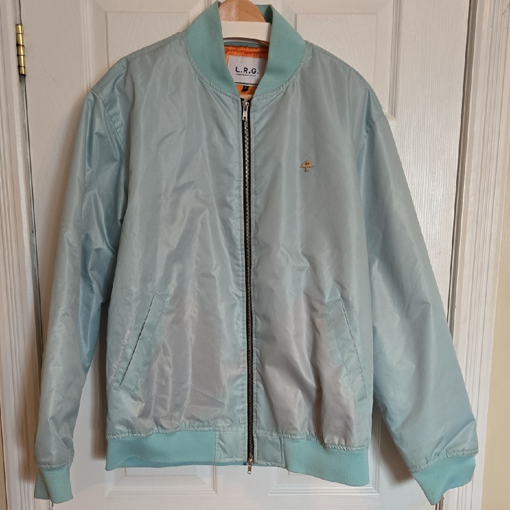 LRG Men's Light Blue Bomber Jacket